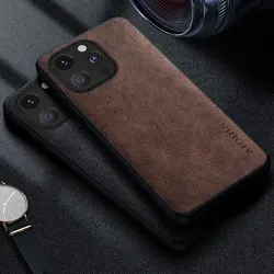 Premium Luxury leather Phone Case for Apple iPhone 15 14 13 12 11 Pro Max 6 7 8 Plus Mini Retro Business Style Solid color funda