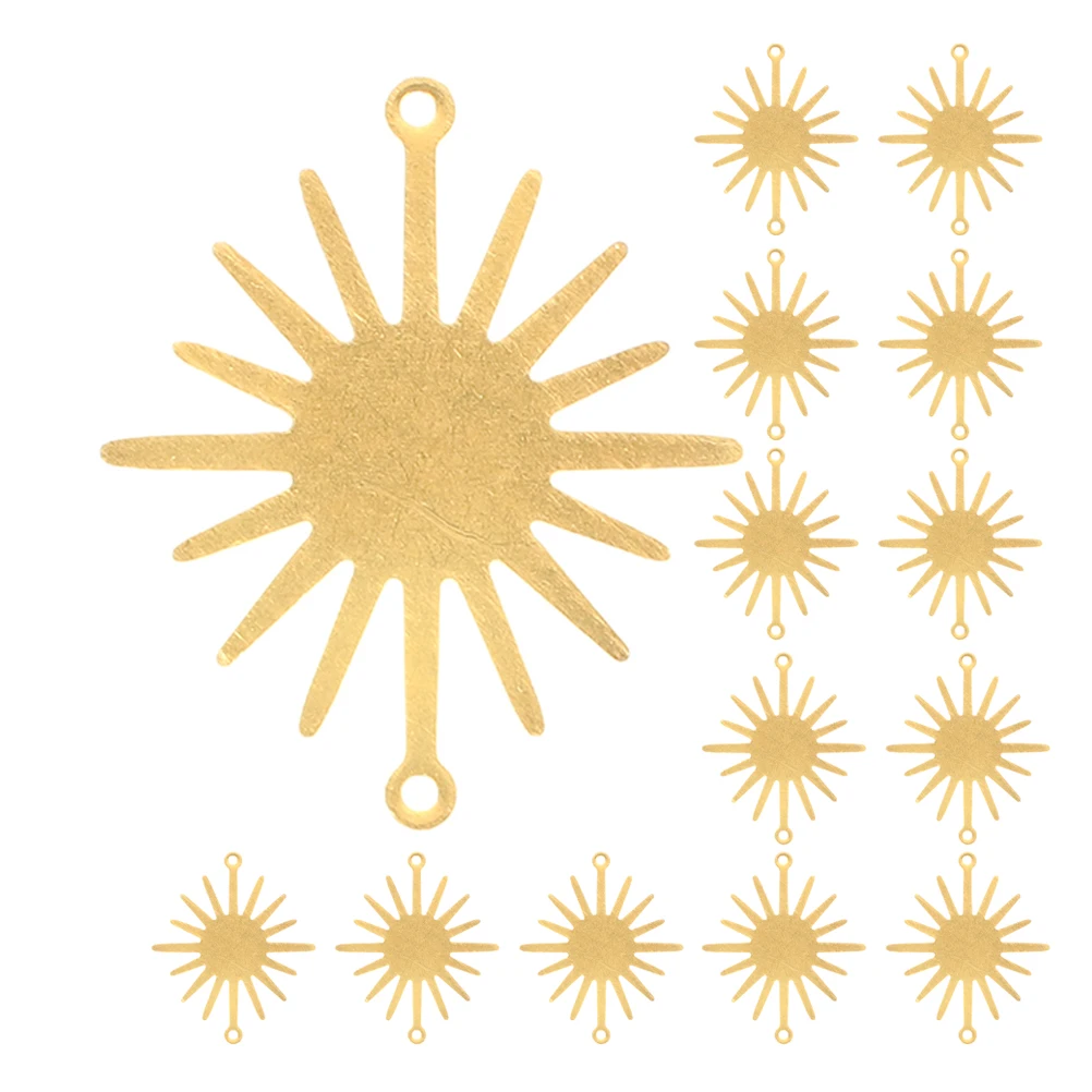 

30Pcs Sun Charm Pendants Double Sided Metal Connectors for DIY Jewelry Making Necklace Bracelet Earrings Accessories Sun Charms