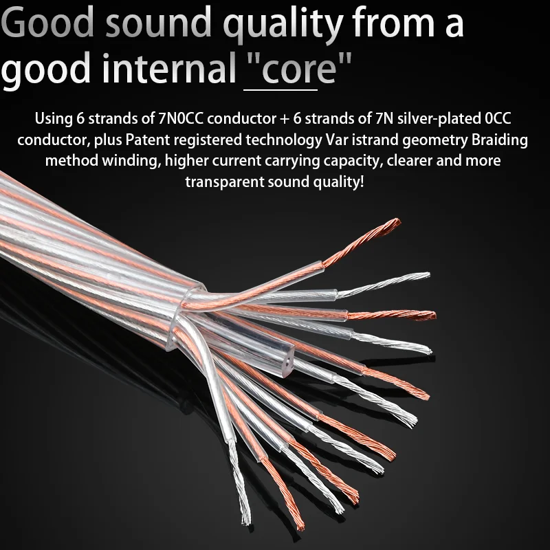 하이파이 스피커 벌크 케이블, 구리 및 은 혼합 RCA XLR 와이어 벌크 코드, 하이엔드 12 가닥