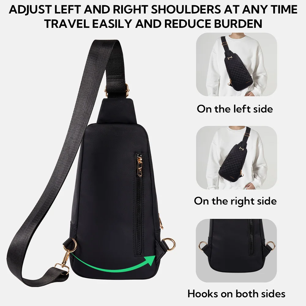 WATERFLY Small Crossbody Sling Backpack Fashion Chest Crossbody Bag For Women Men Anti Theft Stylish Travel Casual Daypack