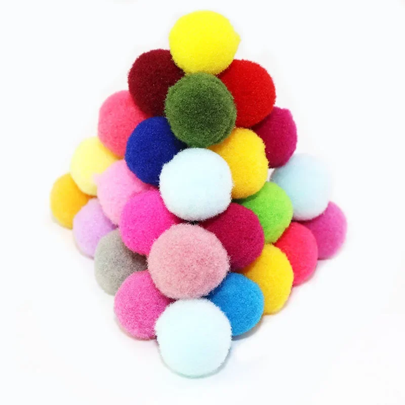 40mm Pompon Mixed Color Pompom Soft Big Fur Balls Fluffy Pompoms Craft Supplies For Toys Wedding Home Decoration 8pc