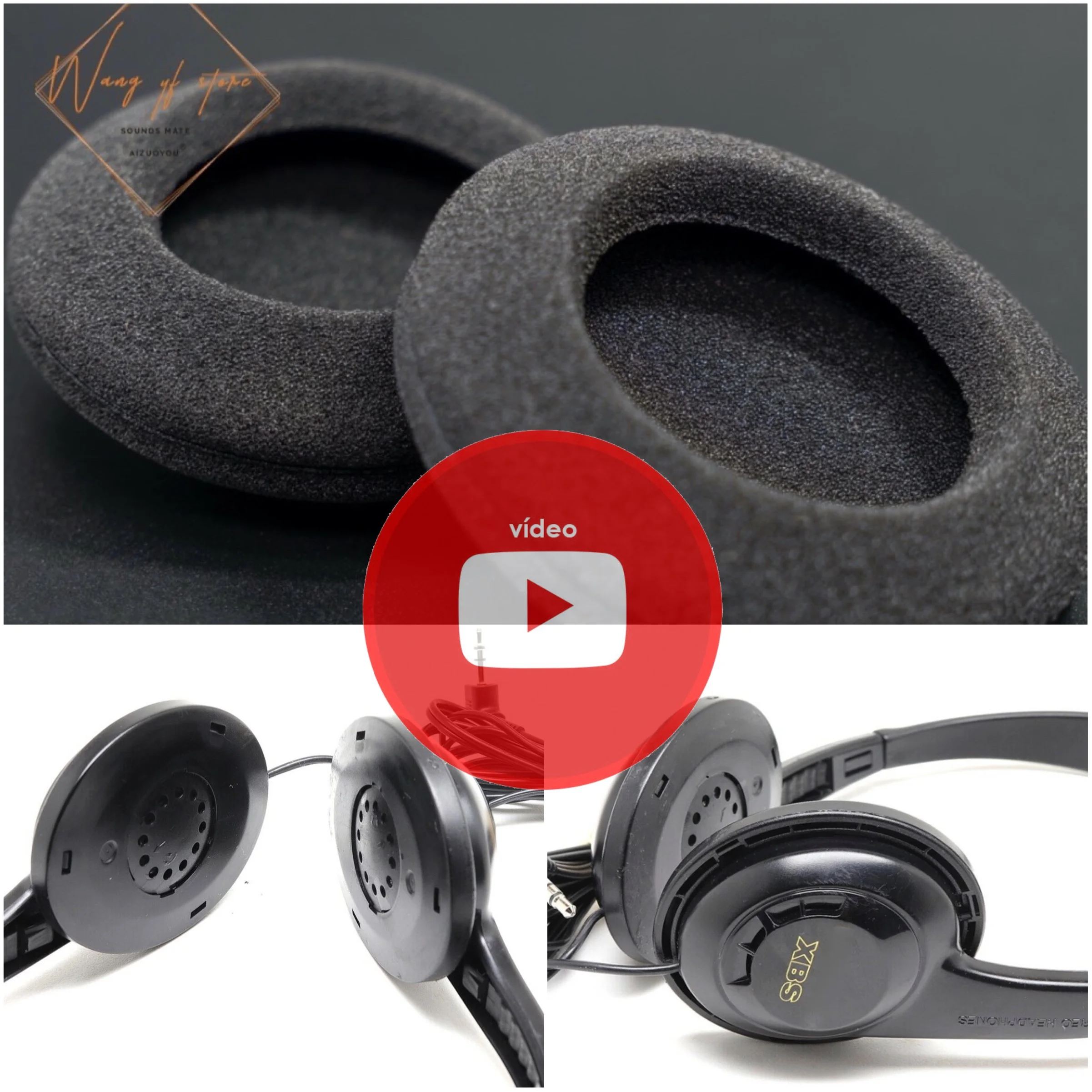 Almohadillas de espuma de repuesto para auriculares, 5 pares, para Panasonic XBS, Extra Bass, estéreo, 5mm de grosor, Super esponja de alta densidad
