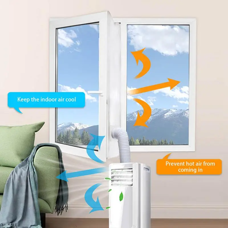 Klimaanlage Fenster Kit einstellbare Fenster entlüftung Kit mit selbst klebender Dichtung AC Türent lüftung tragbare Fenster dichtung Stoff Luft