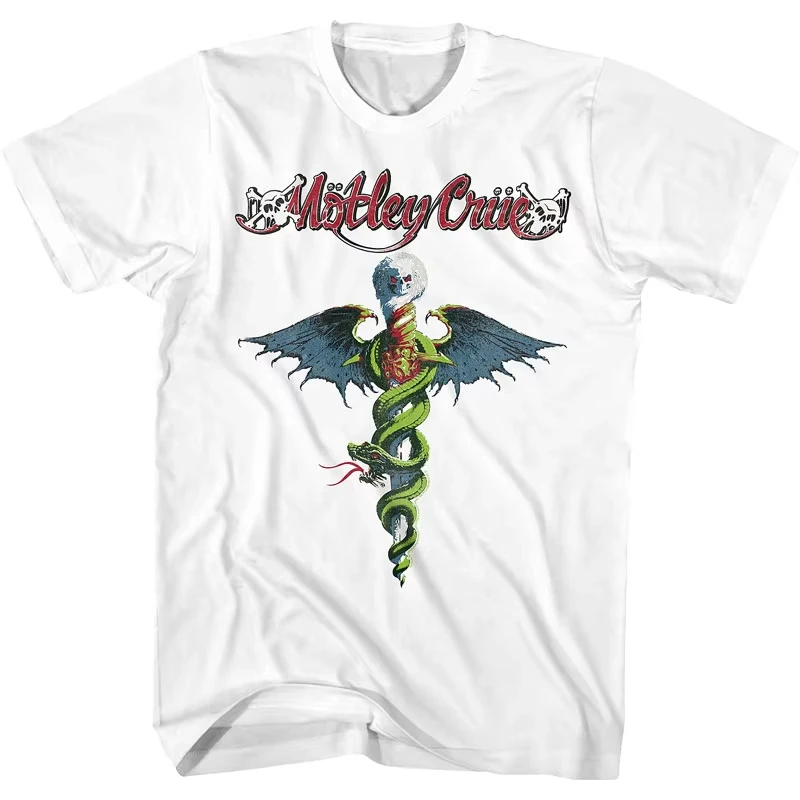 2026 Vintage Dark Snake Wing Graphic Short Sleeve T-shirt American Heavy Metal Rock Loose Crew Neck Top