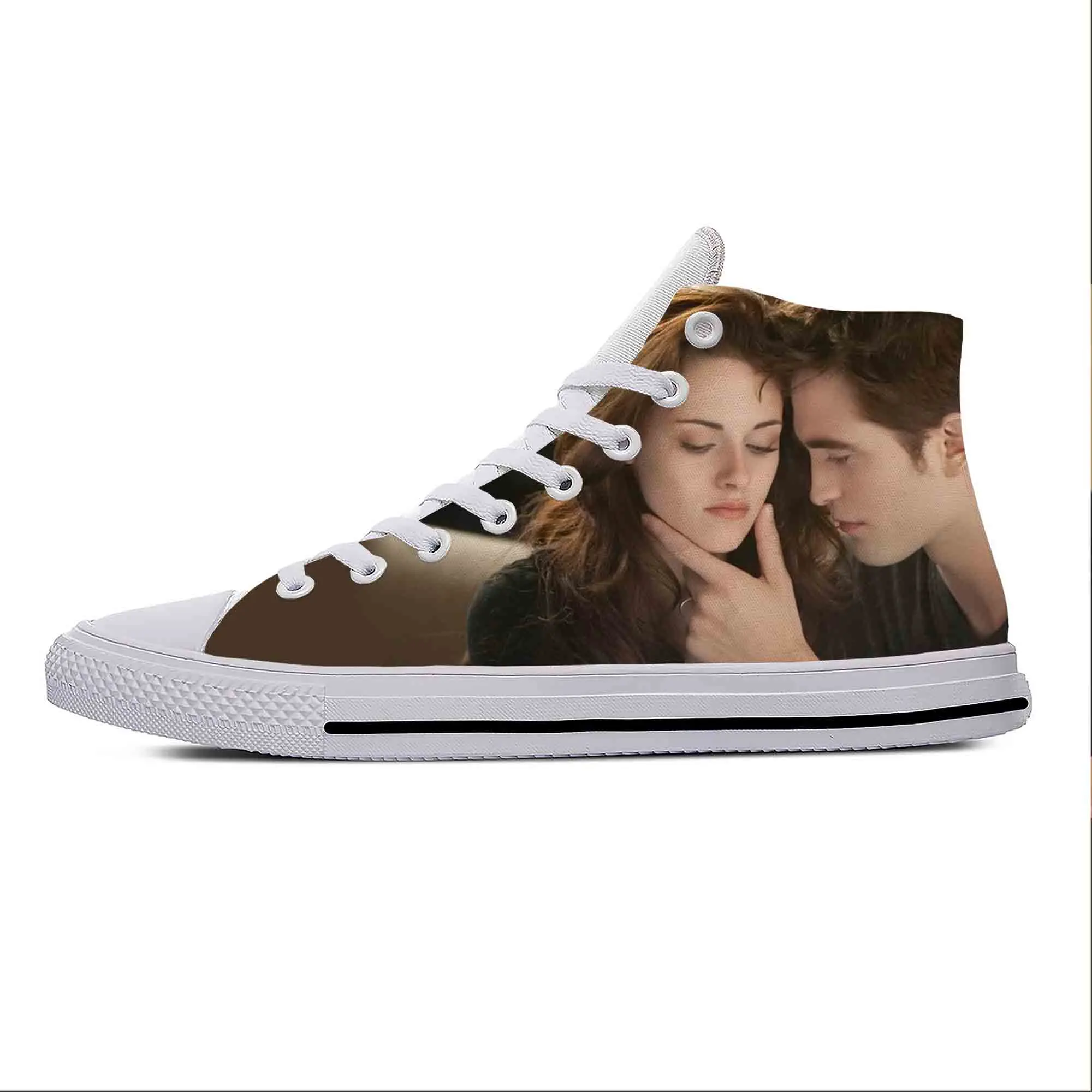 Cartoon Bella Edward Twilight Saga Movie Vampire Casual Cloth Shoes High Top Lightweight Breathable 3D Print Men Women Sneakers