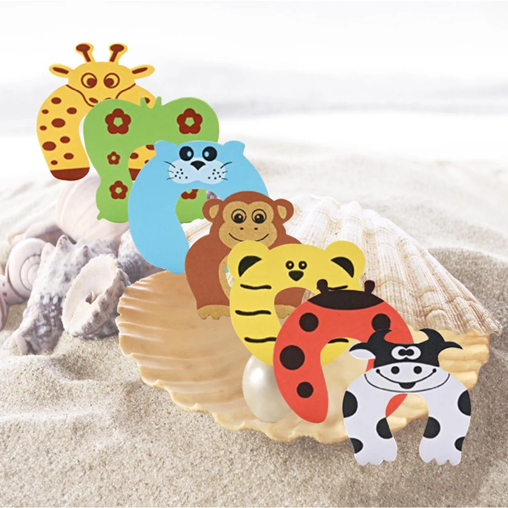 

5pcs Cartoon Stopper For Baby Finger Pinch Guard Door Safety Protector Prevent Slamming Baby Door Stopper