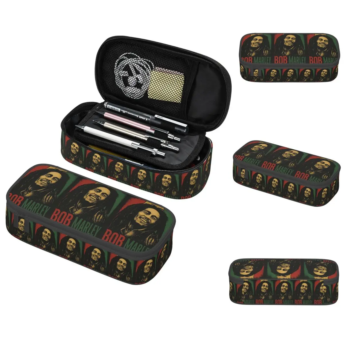 

Bob Marley Album Reggae Music Jamaican Style Pencil Case Boy Girl Gifts Pen Box Pencil Bag Stationery Supplies Pen Holder Bag