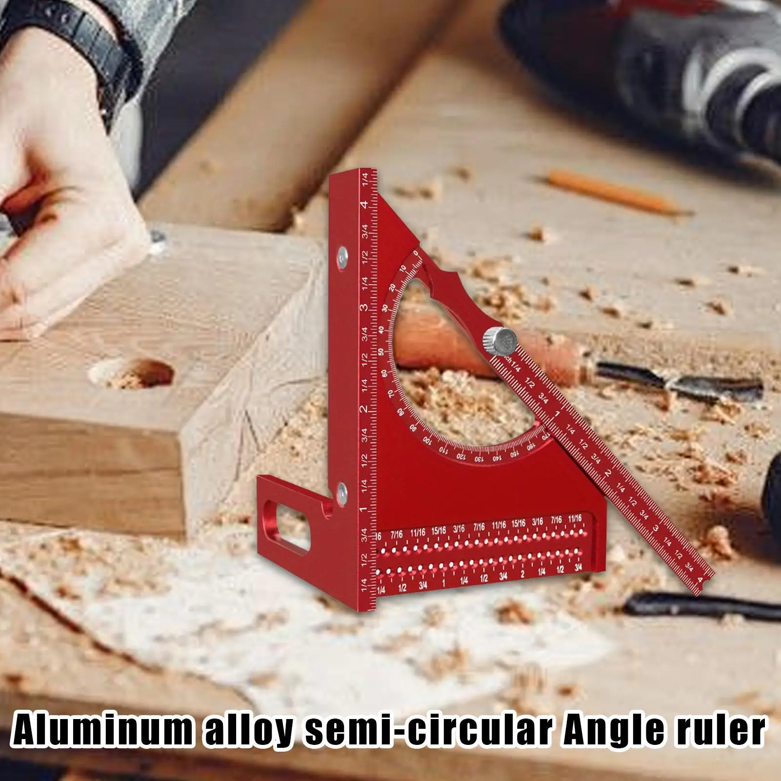 

Multi Angle Ruler Aluminum Alloy Measuring Layout Tool Rust-Proof Carpenter Protractor Non-slip Precision Marking Gauge For Door