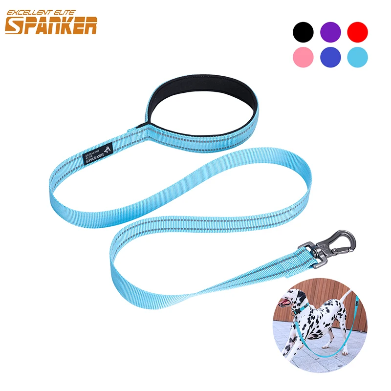 EXCELLENT ELITE SPANKER Dog Leash Reflective Running Pet Leash Puppy Adjustable Dogs Leashes Comfortable Short Rope