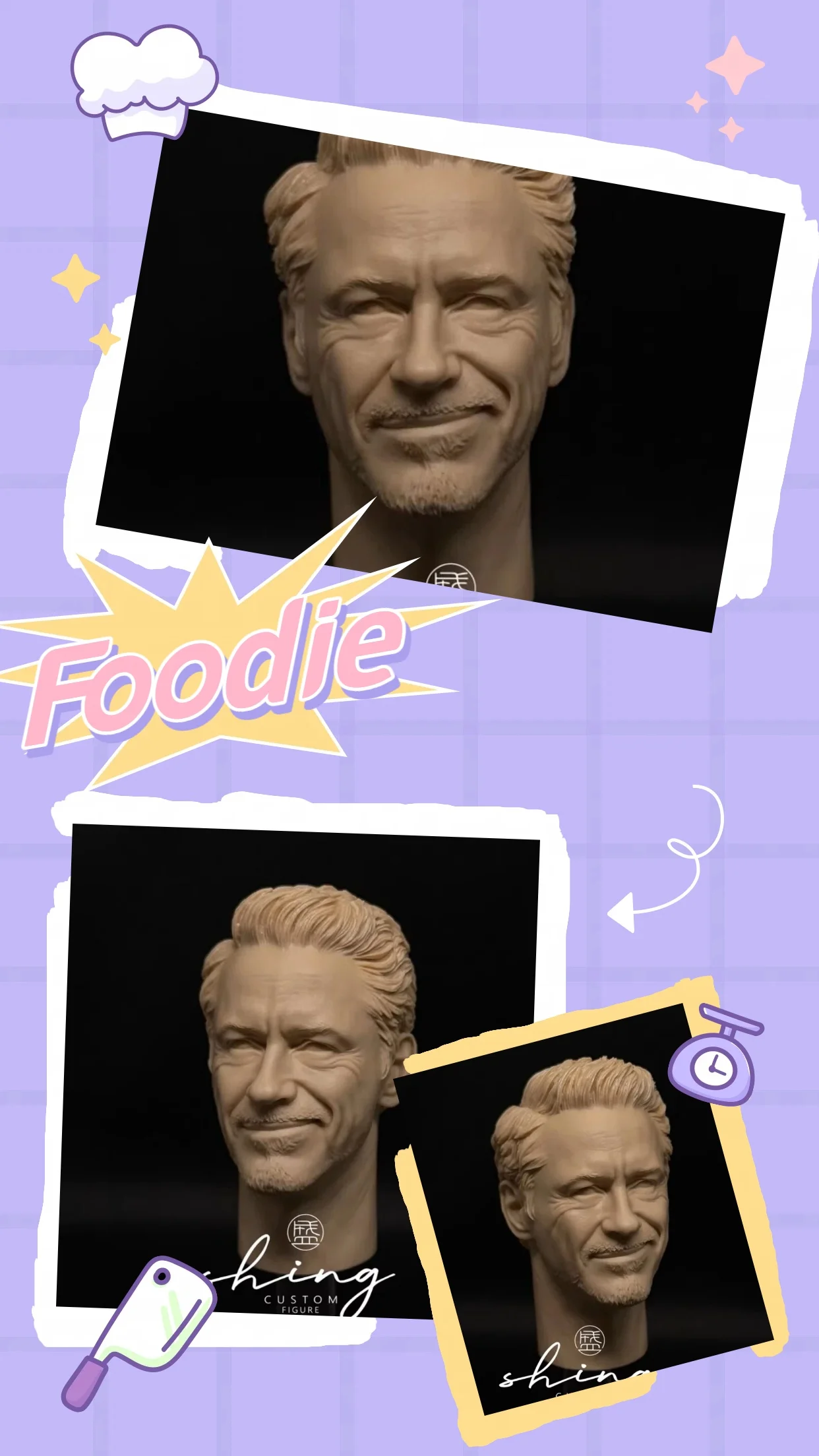 

【Неокрашенный】Мастер-солдат в масштабе 1/6, комический персонаж, Железный супергерой, улыбающееся выражение, модель белой головы для 12-дюймовой экшн-фигурки