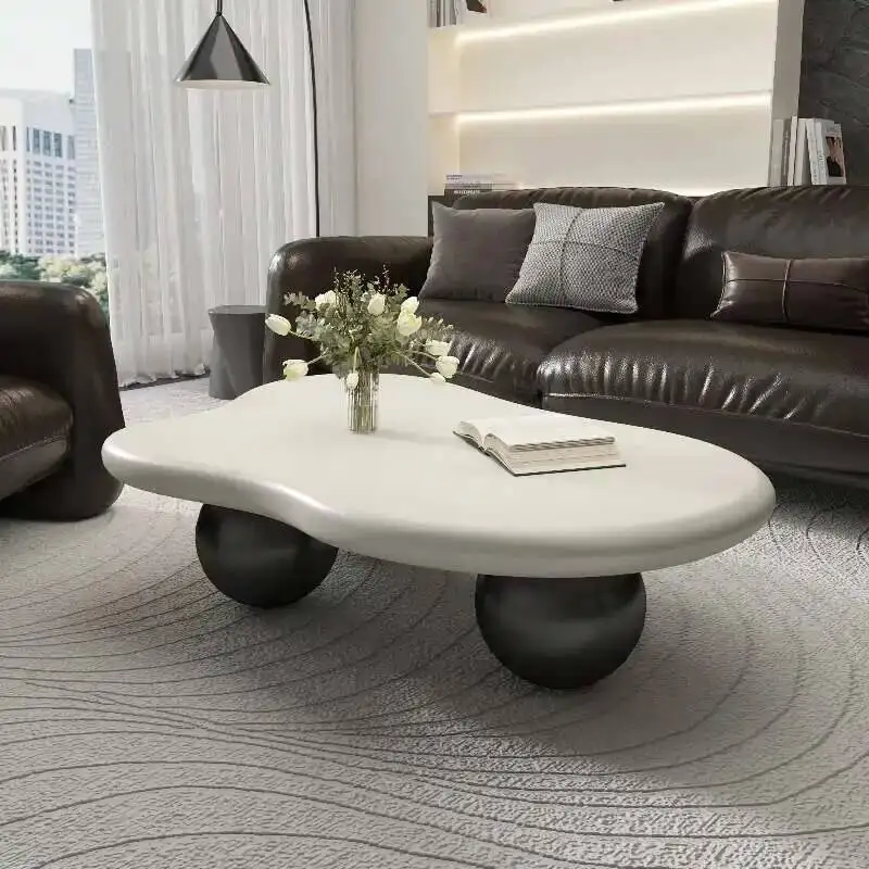 

Fashion Aesthetic Modern Coffee Table Italian Design Clear Minimalist Art Side Table Living Room Mesas Bajas Home Furniture
