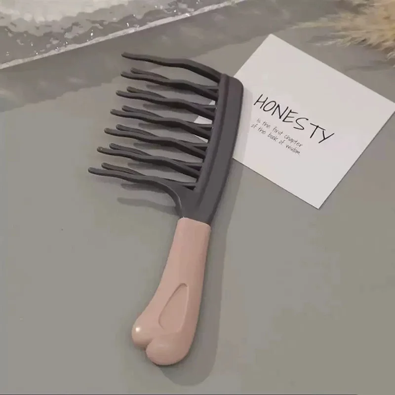 1pc dubbele grove haarkammen, ideaal voor lange krullen en volumineuze stijlen, krullend haarmanagement en thuismassage, elegante haarverzorging