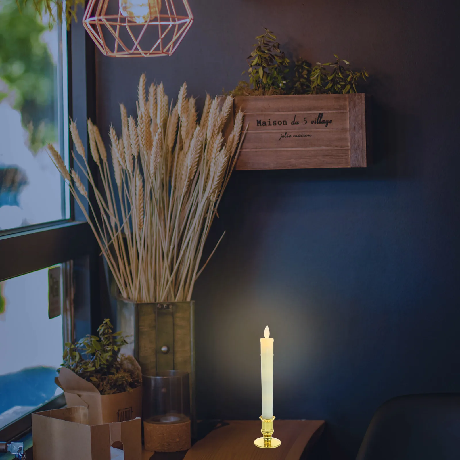 

2Pcs Decorative LED Lights Rechargeable Flameless Lamps Drip Proof Non Melting Candles for Birthday Holiday Events