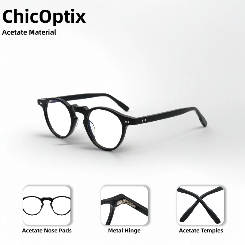 Модные ретро-очки с заклепками для мужчин и женщин, высококачественные пластинчатые оправы, модные и универсальные овальные оправы с прозрачными линзами