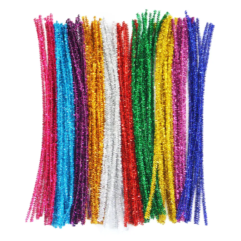 

200Pcs Glitter Metallic Pipe Cleaners Multicolor Bendable Craft Stems for Kids DIY Art Projects Party Favors Creative