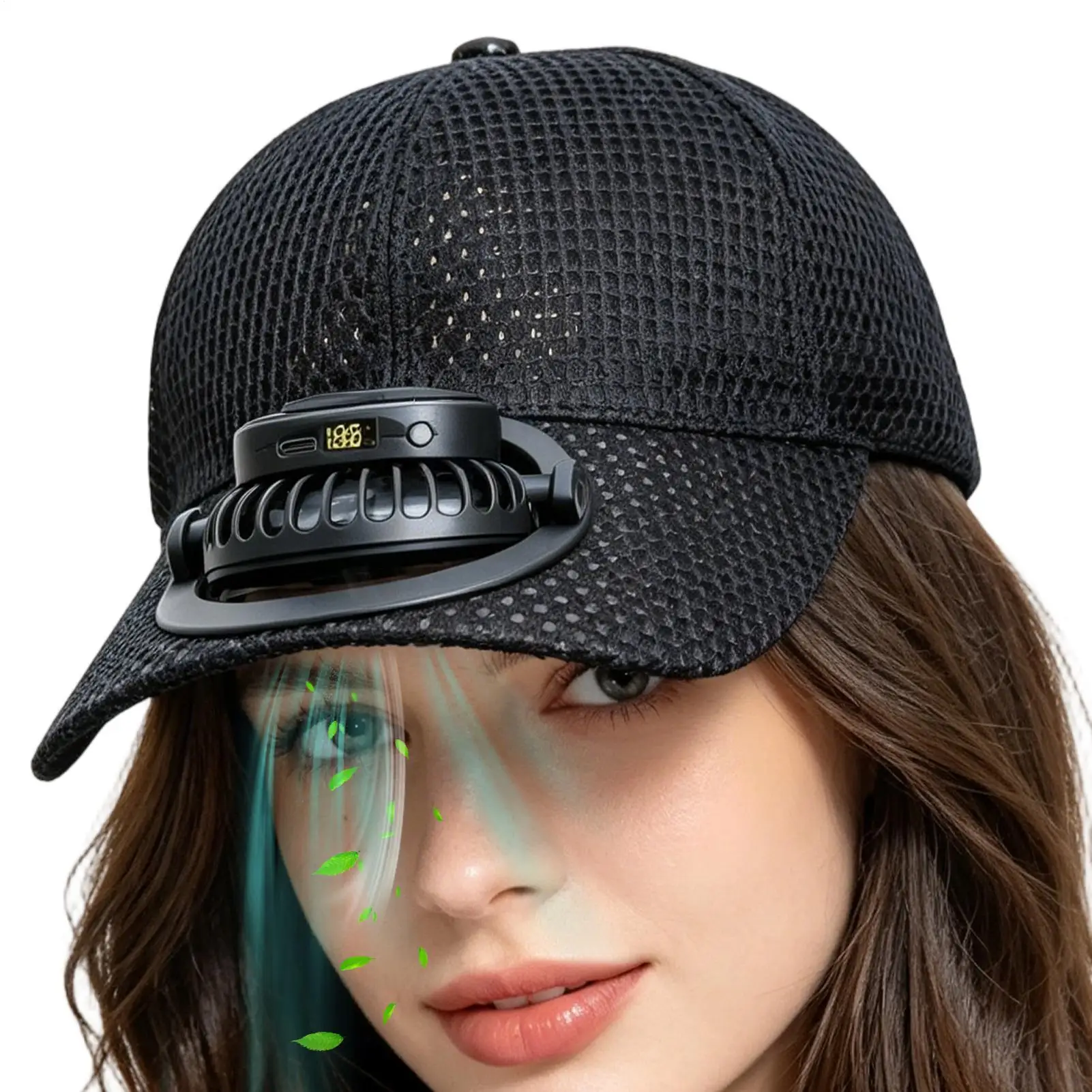 

Fan Hat LED Display USB Charging Cooling Cooling Fan Hat Solar Powered For Outdoor Summer Beach Picnic Travel Fishing Camping
