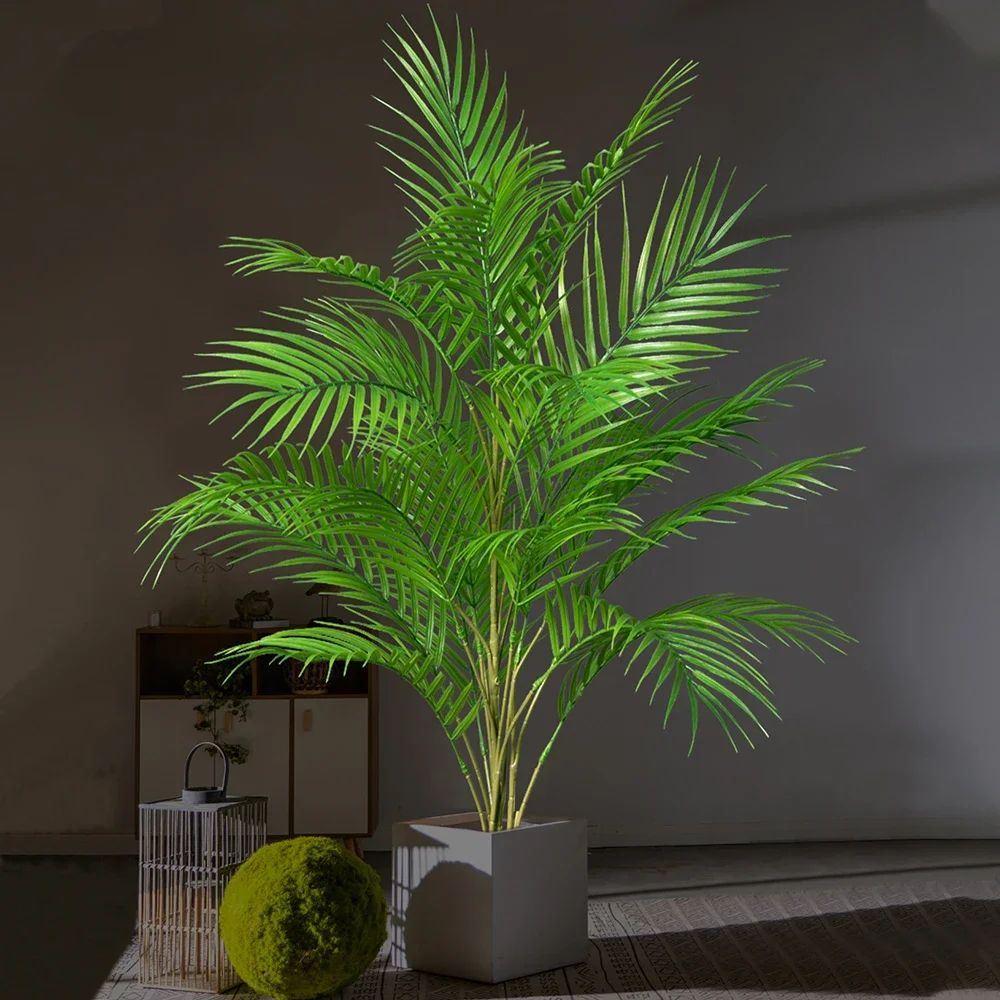 

50-88cm Tropical Artificial Plants Large Fake Palm Tree Plastic Green Plant Leaves Tree Branch for Garden Home Office Decor Leaf