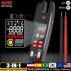 Pinza amperometrica digitale professionale BSIDE U6 Fork 600A pinza amperometrica T-RMS DC AC corrente OpenJaw Tester elettrico multimetro automatico