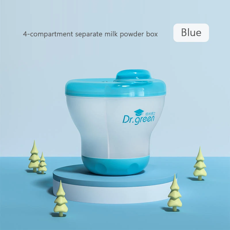 Dr. Green Mini Powdered Milk Storage Jar Powdered Milk Box Portable Baby Outing Four Compartments Dispensing Rotary Powder Box