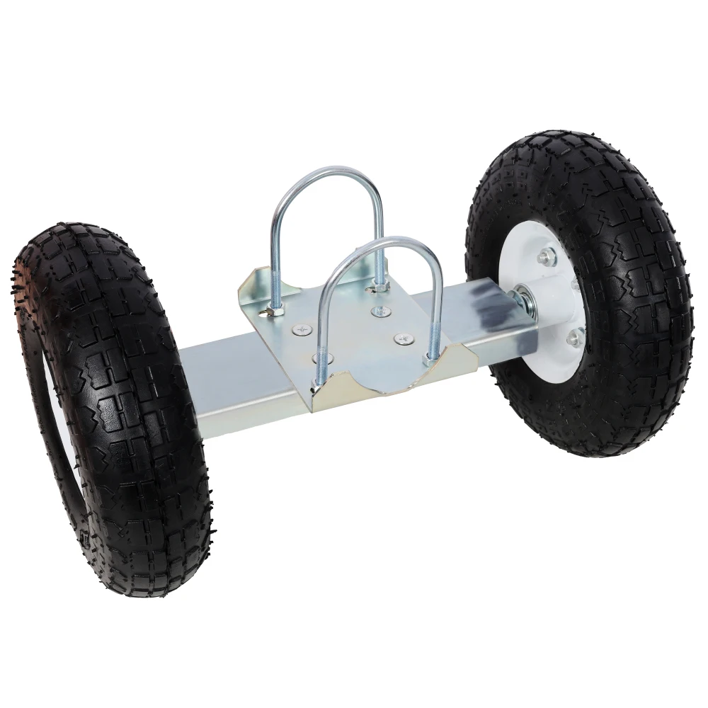 

Dual Gate Wheel 10" Pneumatic Tires, Zinc Plated Finishing. Heavy Duty for Driveway Chain Link Fence, Gate Supporter Wheel