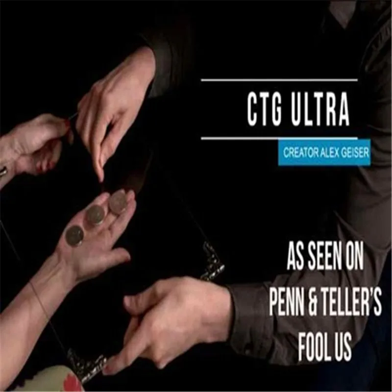 The Ultimate Coins Through Glass - CTG Ultra Magic Tricks Visual Coin Penetration Magia Close Up Illusion Gimmick Prop Mentalism