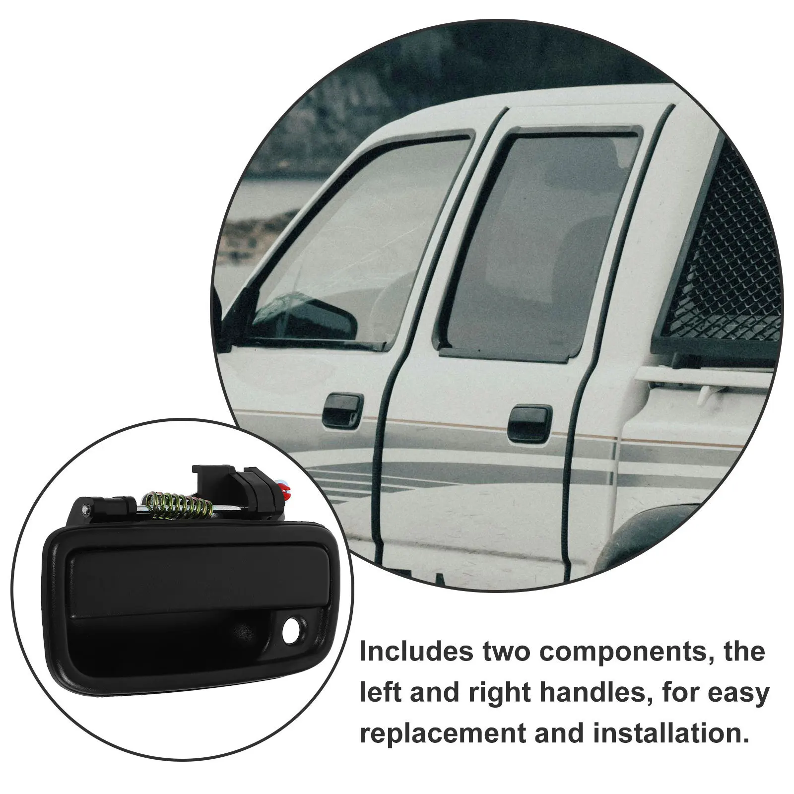 

Car Interior Door Handle Auto Interior Left Door Pull Handle Compatible 6921035020 Durable ABS Stainless Steel Replacement Part