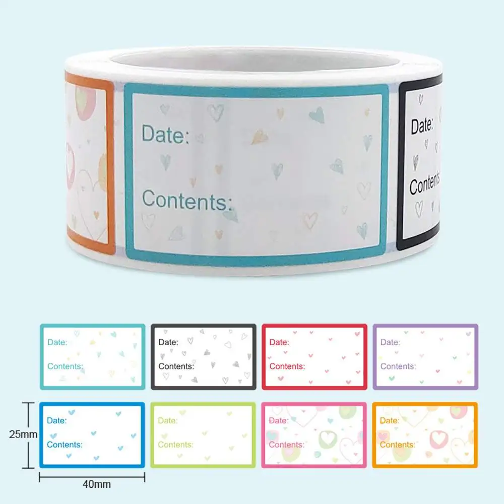 200 قطعة من ملصقات الطعام، ملصقات التاريخ مقاس 1 × 1.6 بوصة للفريزر، وحاويات طعام الثلاجة - سهلة الكتابة #4