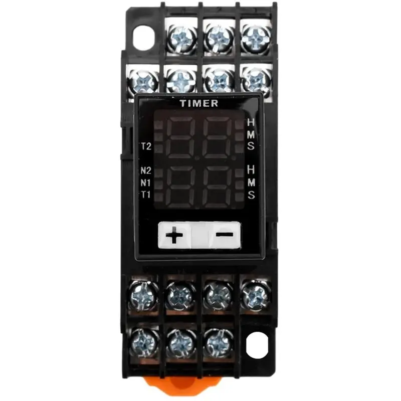 ABUI-H3Y-4 LED Delay Relay With Dual Digital Display Power On Delay Device Cycle Time Controller With Base