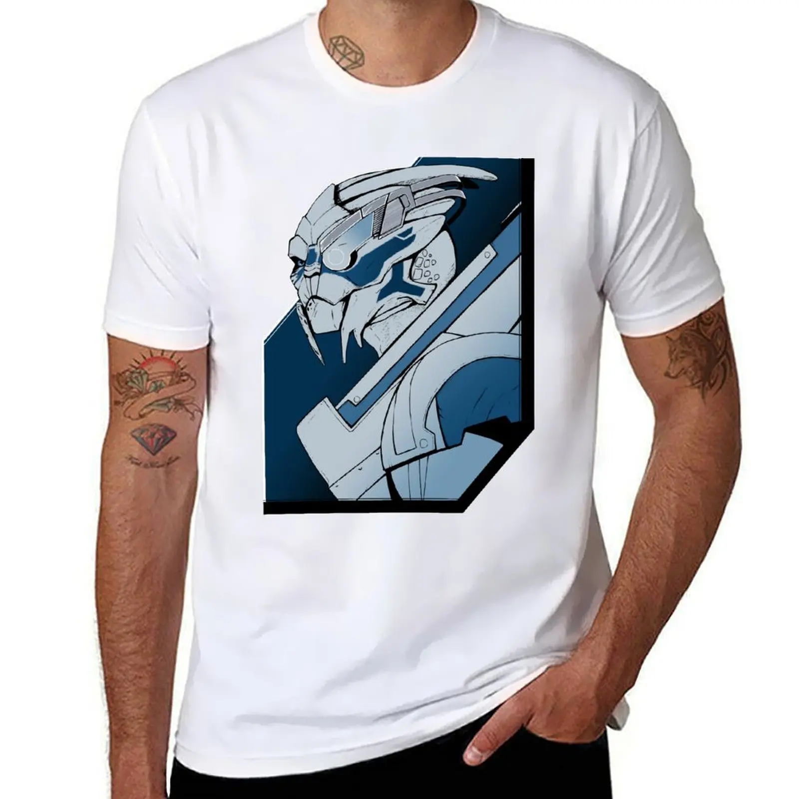 

Garrus Vakarian T-Shirt t shirt for man 100 percent cotton funny t shirts man T-Shirt