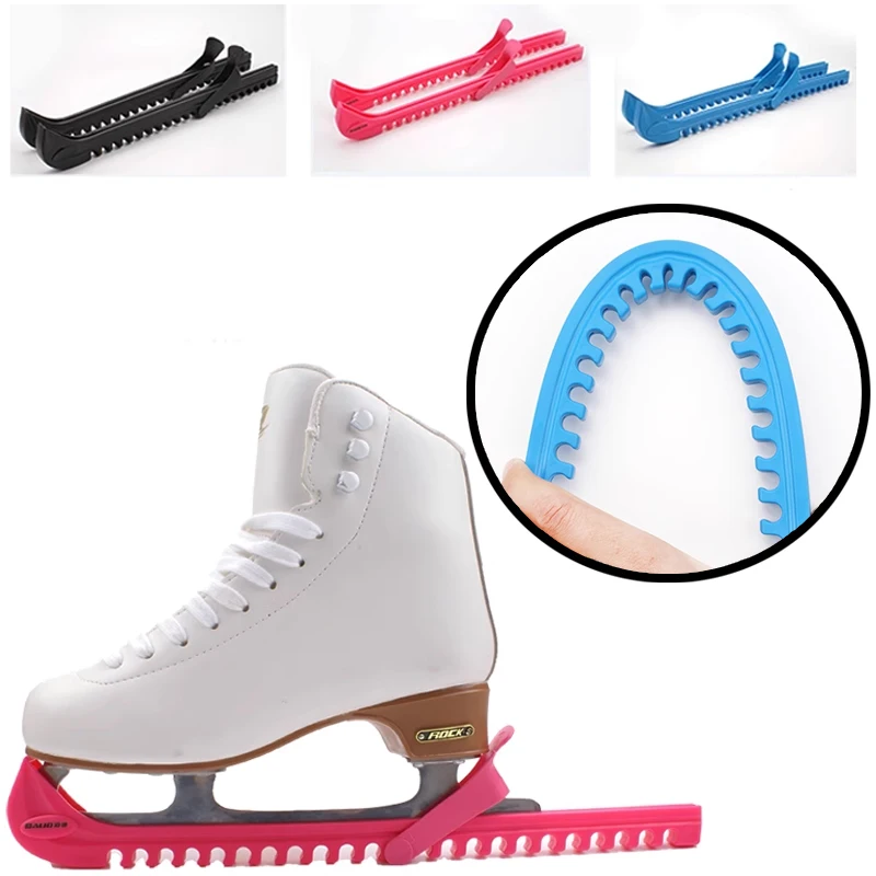 1 Pair Adjustable Ice Skating Figure Skate Blade Cover Ice Skate Hockey Skates Protective Prevent Puncture Scalable Blade Sleeve