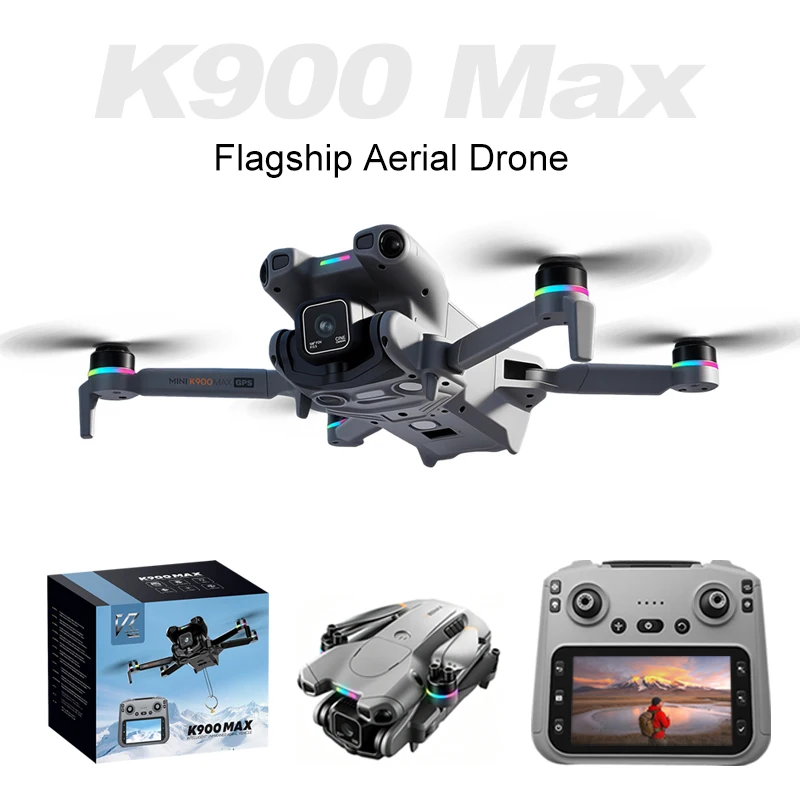 Dron GPS K900 Max 360 °   Dron con Dispositivo de Lanzamiento Aéreo 5G, Evitación de Obstáculos por Láser, Disparo Panorámico, Posicionamiento por Flujo Óptico, Juguete de Regalo