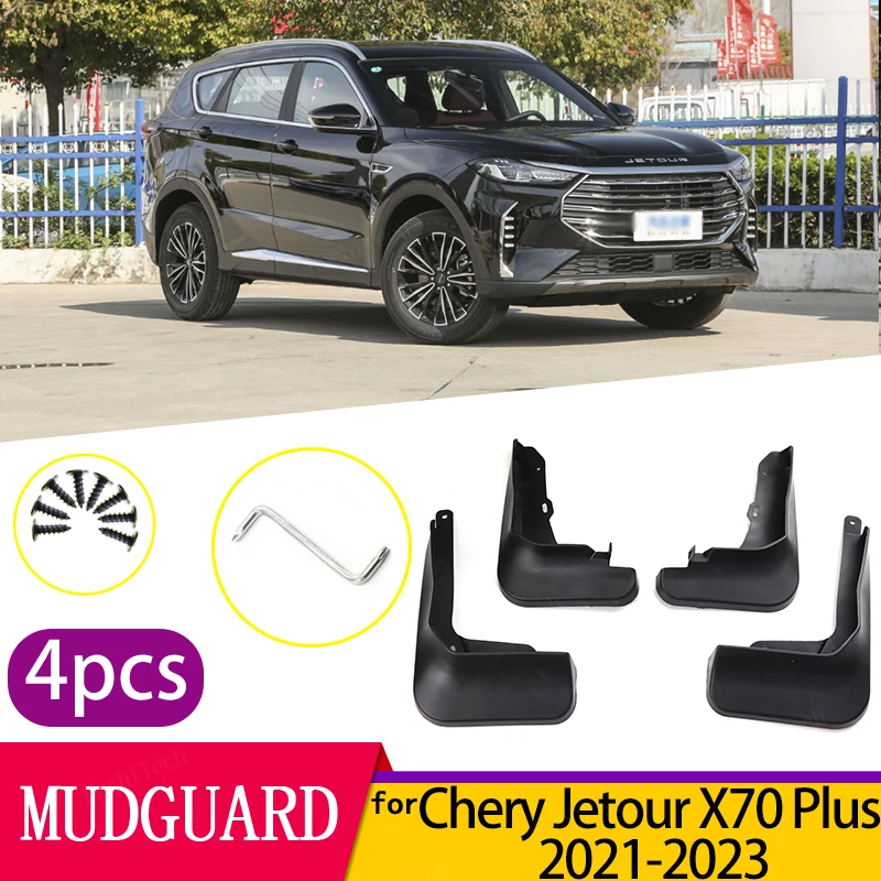 Mud Flaps No Drill Mudguards Winter Splash Guards Front Rear Fender Protector For Chery JETOUR X70 PLUS 2021 2022 2023