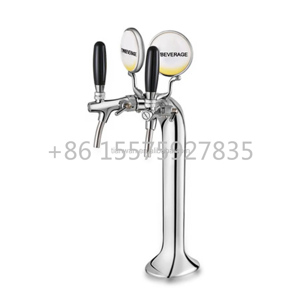 Two way beer tower of Silver TOWER for draft beer dispensing