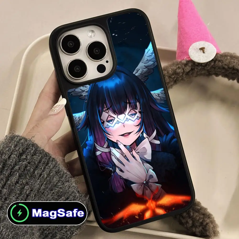 

Чехол для телефона Genshin Impact с Колумбиной для iPhone 17 16 15 14 13 12 11 Air Pro Max Plus, с поддержкой MagSafe, матовая поверхность, красочный, красивый
