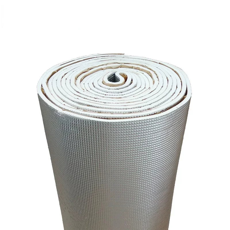 1 Roll 50*200cm Aluminum Foil Cotton Car Thermal Insulation Film Car Truck Thermal Insulation Muffler Pad Fire Protection Foam