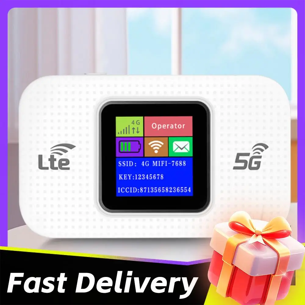 

4G LTE Wireless WiFi Router Portable WiFi Device with SIM Card Slot Portable WiFi Mobile Hotspot Plug Play Car Mobile Broadband