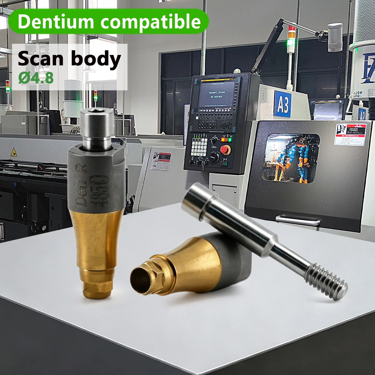 Scanbody dentaire compatible Dentium Scan Body pour impression numérique CAD/CAM, consommables de laboratoire dentaire OEM ODM personnalisés, directement de l'usine