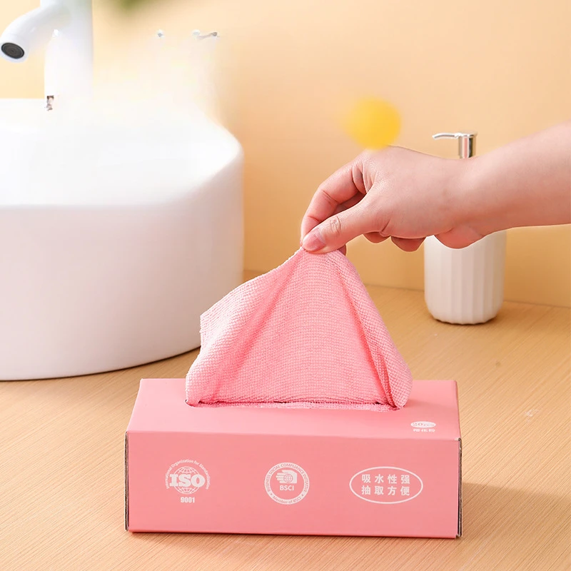 20 unids/caja toalla de limpieza de cocina de microfibra absorbente paño antiadherente trapos servilletas vajilla toallas de limpieza del hogar