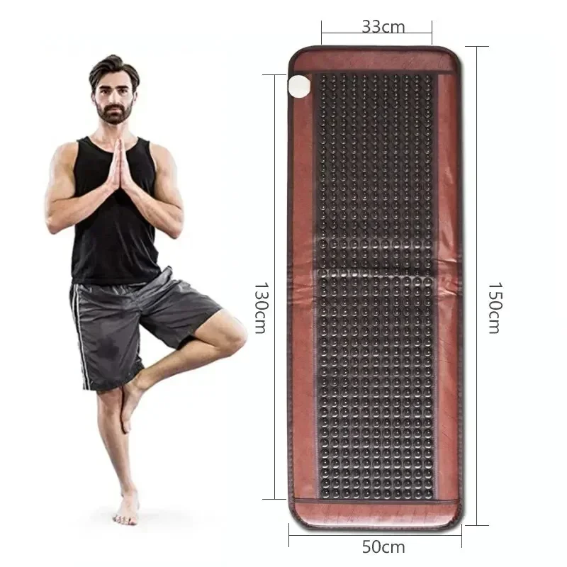 Portable and Durable Electric Jade Mat Massage Hot Stone Jade Tourmaline Heating Mat Bed Sofa Pad Mattress Heating Smart Timer