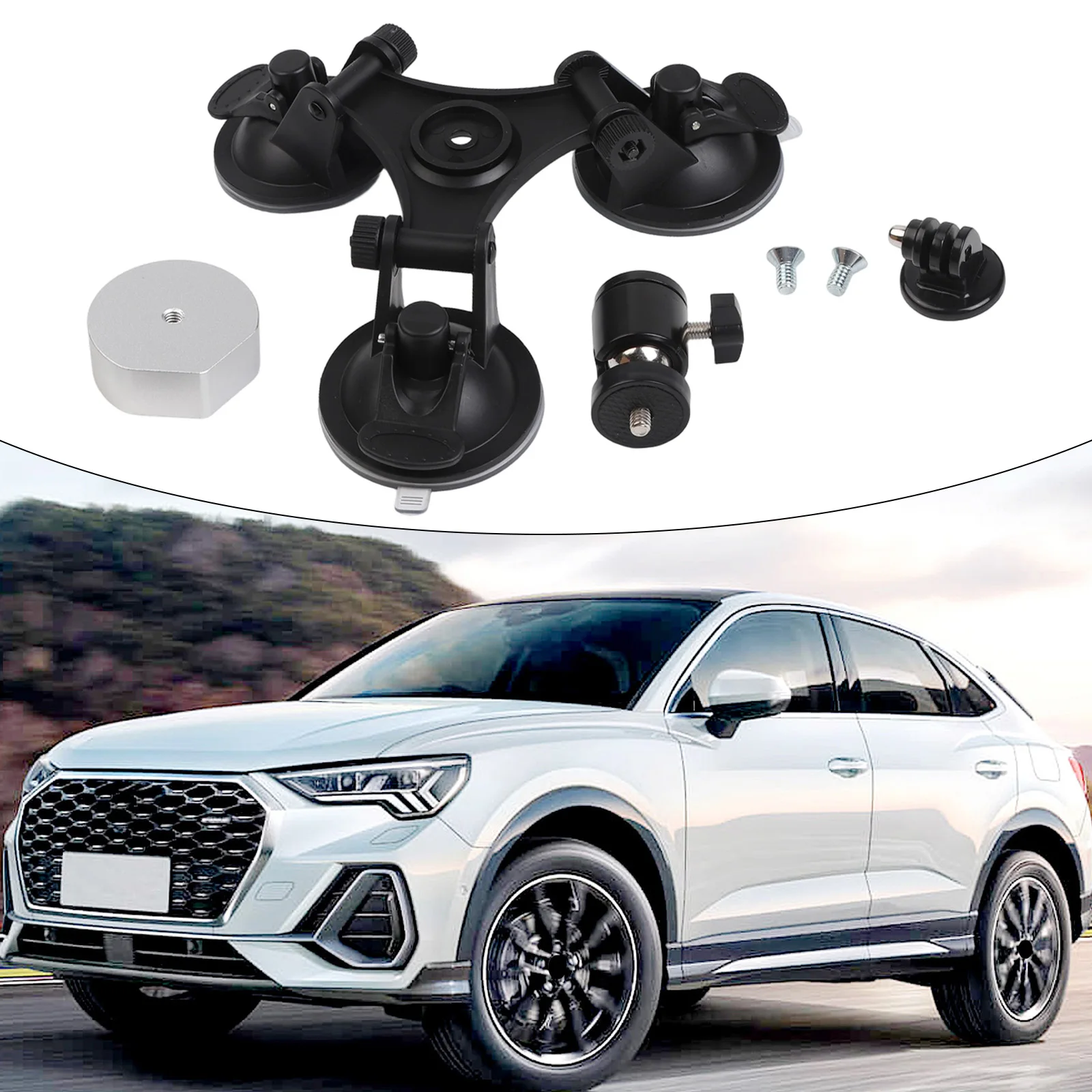 Travel Use Outdoor Installation Bracket Car Accessories Strong Suction Cup Portable Design Stable Connection Compact Storage