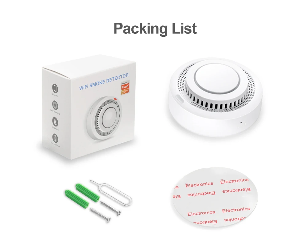 Tuya Wifi Zigbee Rooksensor Alarm Brandbeveiliging Rookmelder Combinatie Brandalarm Huis Beveiligingssysteem Brandweerlieden