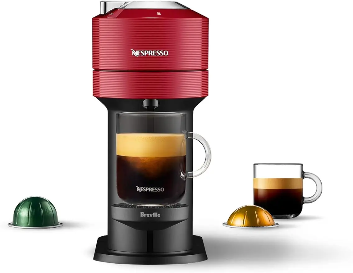 Vertuo Next Coffee and Espresso Machine by Breville, Cherry Red, 1.1 Liters