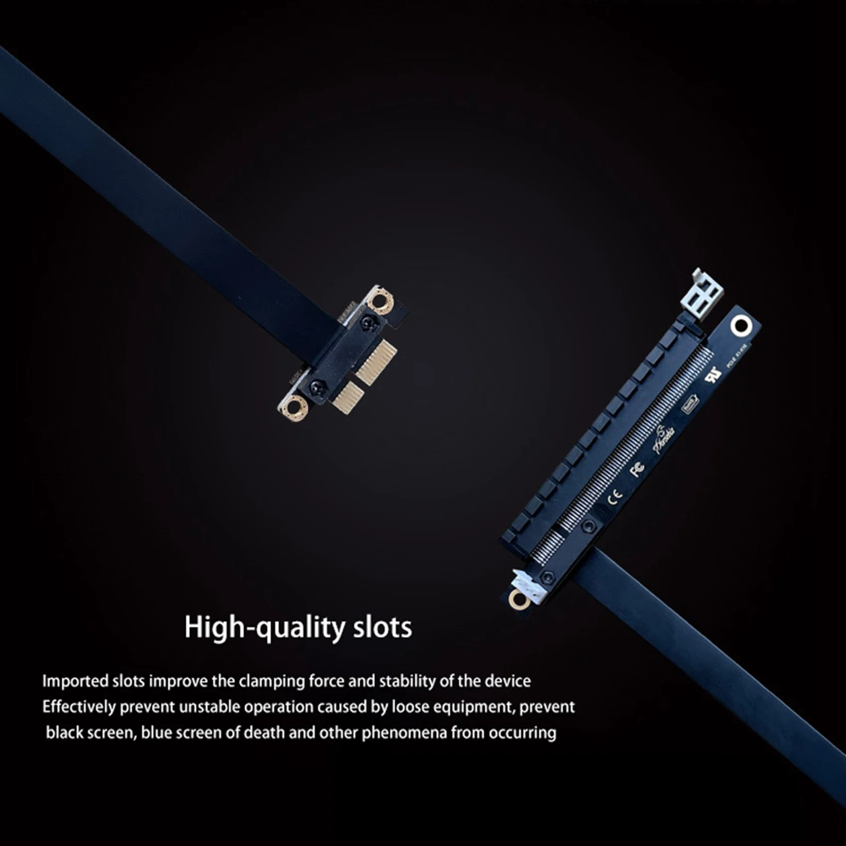 HJ-1X PCIE 1X Naar 16X Overdrachtskabel Verlengkabel Geluidskaart Grafische Kaart Netwerkkaart Blockchain Mijnbouw