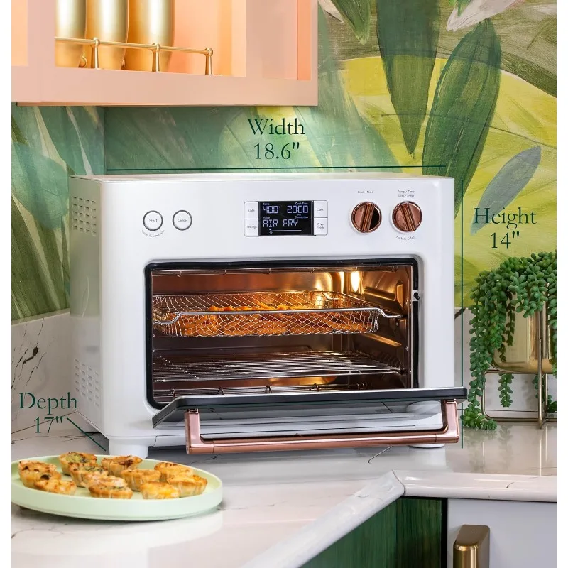 Oven with 14 essential cooking modes, including Air Fry, WiFi & Smart Connected, Voice Control, Countertop , Matte White