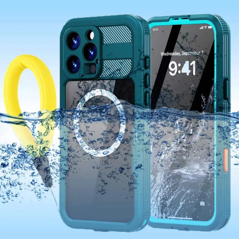 

Полностью герметичный прозрачный водонепроницаемый чехол IP68 для iPhone 16, 16 Plus, 16 Pro Max, противоударный чехол для дайвинга, защита от царапин с защитной пленкой для экрана