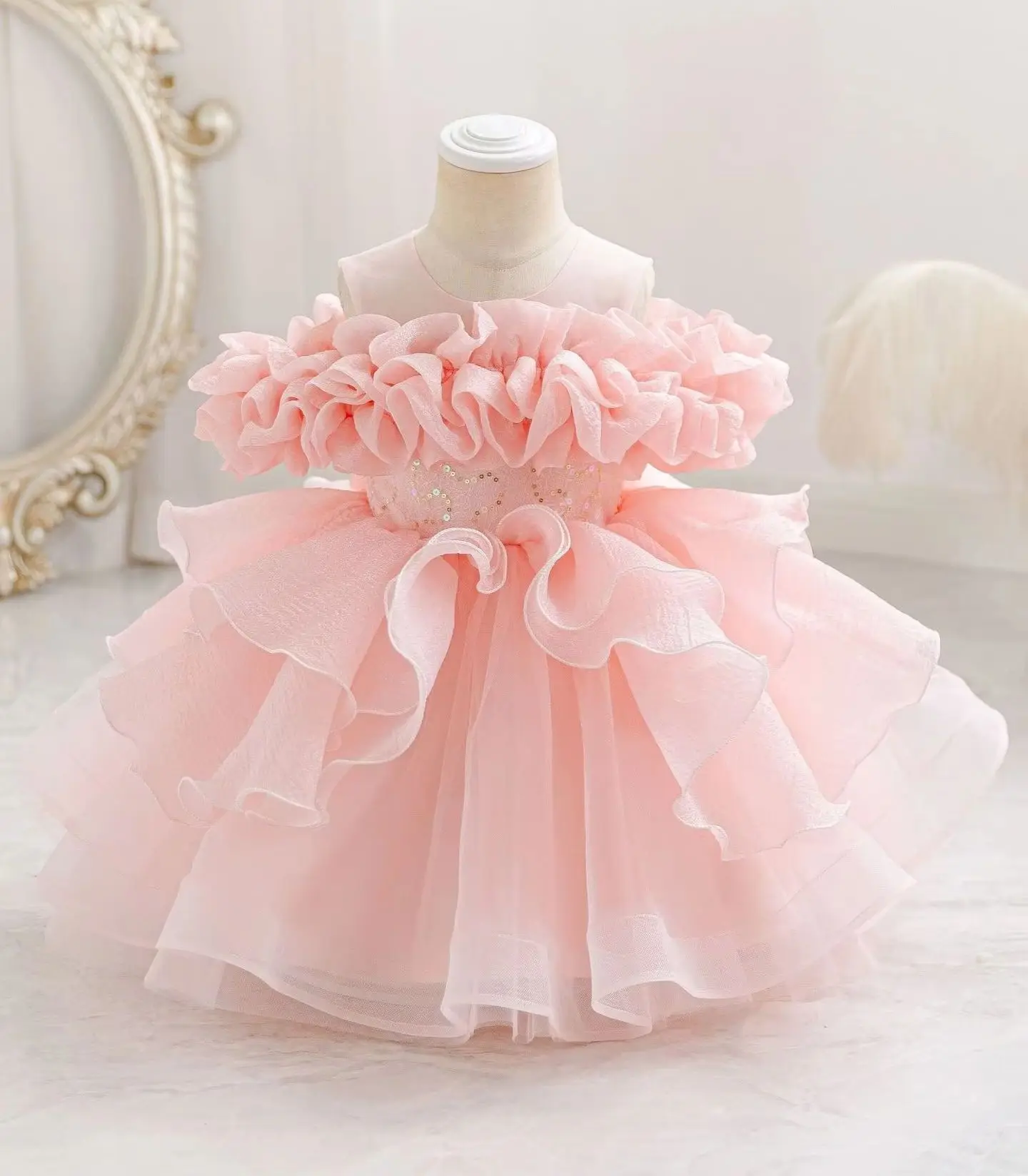 2026 Baby Girls' Party Dress Princess Kid Girl Puffy Dresses Child Clothes Ball Gown 5