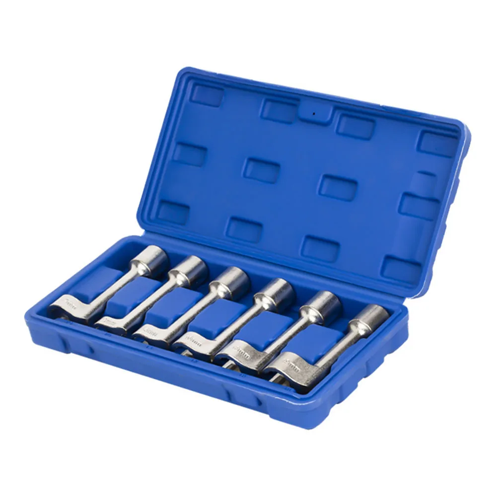 

6pcs L Type Diesel Injector Line Socket Wrenches with 12 14 16 17 18 19mm Sizes for Fuel Injector Line Removal and Installation