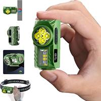 Rechargeable Induction Fishing LED Headlamp With XPE+COB Ultra-bright Light Support White Light+Red Light Ultra-light Lamp Body