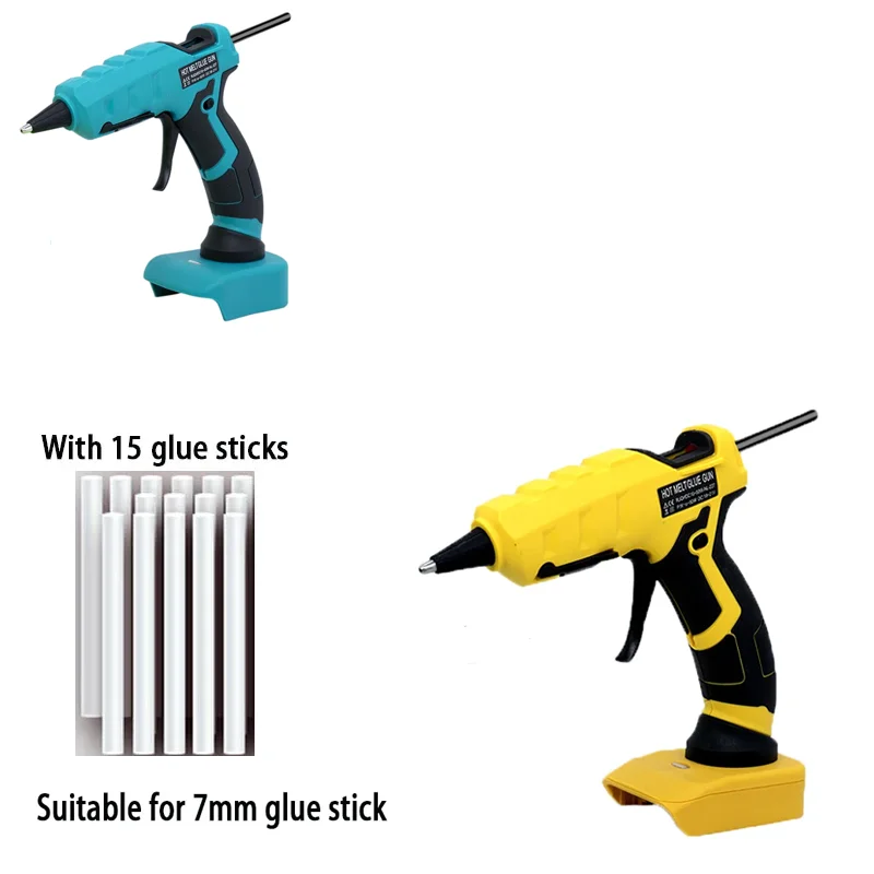 50W Cordless Lithium Battery Hot Glue Gun For Makita BL1830 For Milwaukee M18 For Black Decker For Dewalt DCB183 DCB609