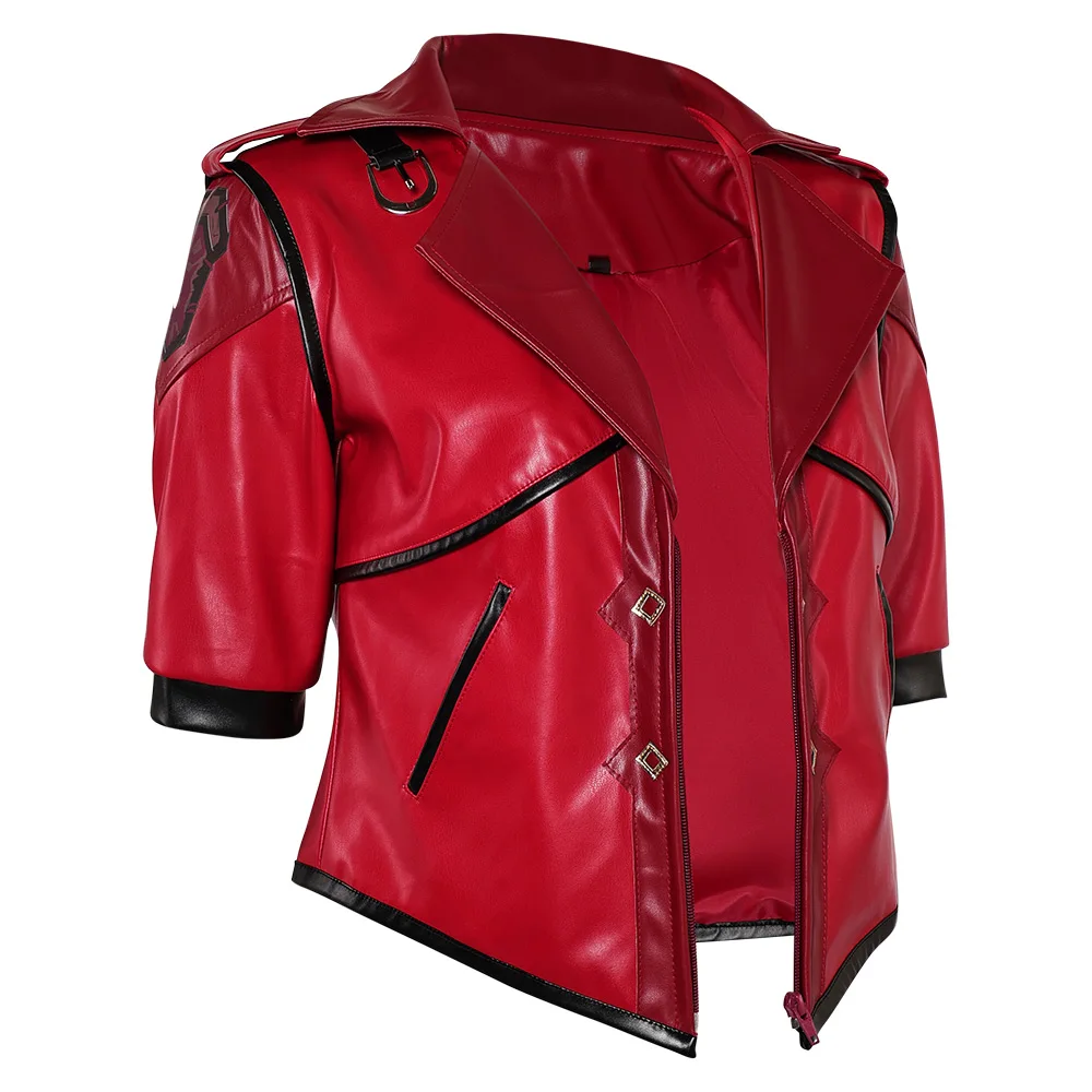 Fantasia Vi Cosplay LoL Arcane Costume Adult Women Disguise Red Jacket Coat Shirt Eyemask Outfits Halloween Carnival Party Suit